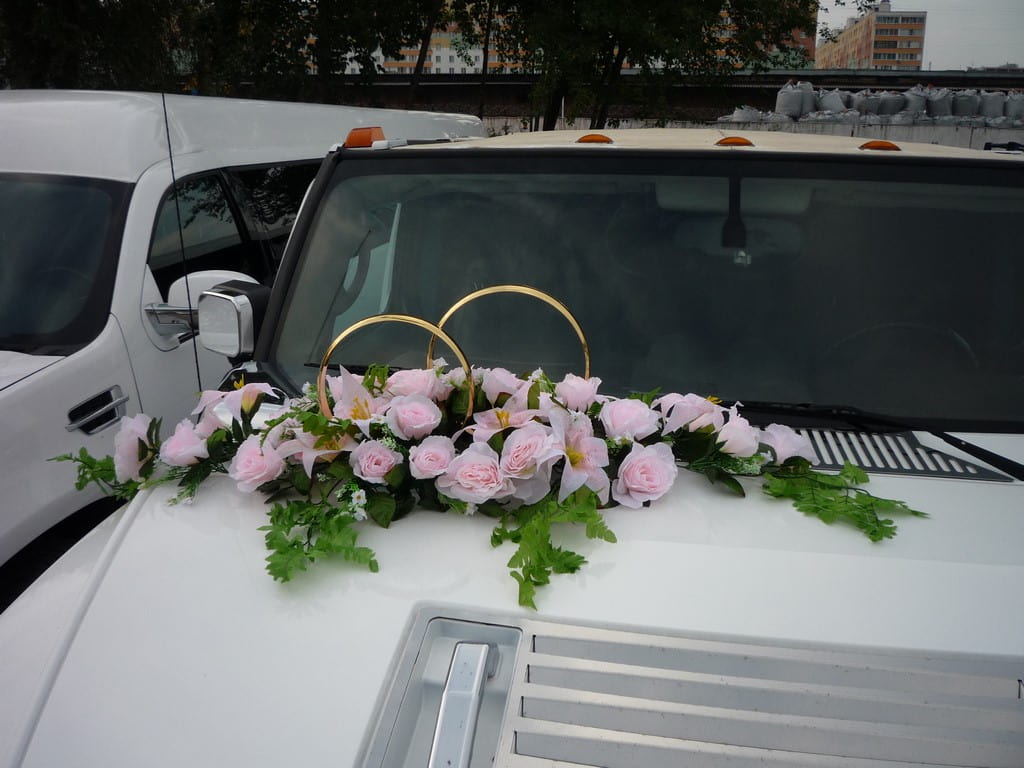 Свадебные кольца на капот авто